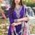 Purple chinon stitched gown with embroidery with digital print dupatta full sleeve embroidered