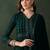 Green faux georgette stitched gown with lace dupatta full sleeve embroidered