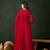 Pink faux georgette stitched gown with lace dupatta full sleeve embroidered
