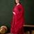 Pink faux georgette stitched gown with lace dupatta full sleeve embroidered