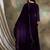 Purple faux georgette stitched gown with lace dupatta full sleeve embroidered