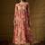 Pink tp silk stitched gown with embroidered dupatta full sleeve embroidered