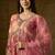 Pink tp silk stitched gown with embroidered dupatta full sleeve embroidered