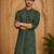 Multi shades men's green rayon kurta full sleeve