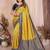 mustard banarasi silk jacquard saree for woman