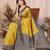 mustard banarasi silk jacquard saree for woman