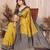 mustard banarasi silk jacquard saree for woman