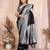 black banarasi silk jacquard saree for women