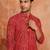 Multi shades men's red rayon kurta  full sleeve