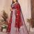 maroon banarasi silk jacquard saree for women