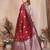 maroon banarasi silk jacquard saree for women
