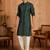 Multi shades men's green rayon kurta full sleeve