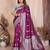 purple banarasi silk jacquard saree for women