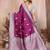 purple banarasi silk jacquard saree for women