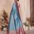 blue banarasi silk jacquard saree for women