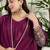 Purple chinon stitched gown with embellished dupatta full sleeve embroidered