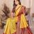 mustard banarasi silk jacquard saree for women