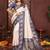 Navy-blue banarasi silk jacquard saree for women