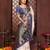 Navy-blue banarasi silk jacquard saree for women