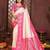 Pink banarasi silk jacquard saree for women