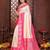 Pink banarasi silk jacquard saree for women