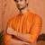 Multi shades men's mustrad rayon kurta full sleeve
