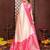 Pink banarasi silk jacquard saree for women