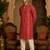 Multi shades men's red rayon kurta  full sleeve