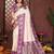 purple banarasi silk jacquard saree for women