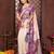 purple banarasi silk jacquard saree for women
