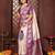 purple banarasi silk jacquard saree for women