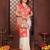 Red banarasi silk jacquard saree for women