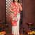 Red banarasi silk jacquard saree for women