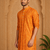 Multi shades men's mustrad rayon kurta full sleeve
