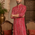 Multi shades men's red rayon kurta  full sleeve