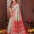 Beige banarasi silk jacquard saree for women