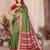Green banarasi silk jacquard saree for women