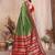 Green banarasi silk jacquard saree for women