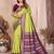 Olive banarasi silk jacquard saree for women