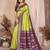 Olive banarasi silk jacquard saree for women