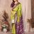 Olive banarasi silk jacquard saree for women