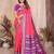 Pink banarasi silk jacquard saree for women
