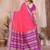 Pink banarasi silk jacquard saree for women