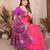 Pink banarasi silk jacquard saree for women