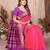 Pink banarasi silk jacquard saree for women