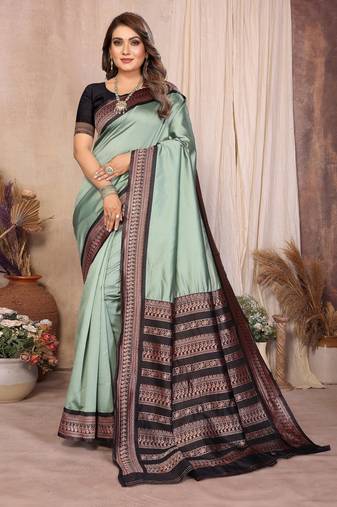 pista banarasi silk jacquard saree for women