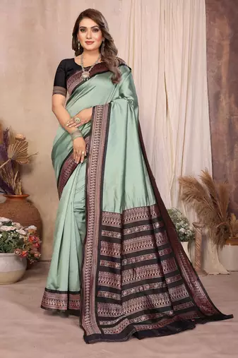 pista banarasi silk jacquard saree for women