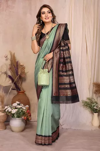 pista banarasi silk jacquard saree for women
