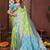Parrot-green banarasi silk jacquard saree for women