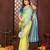 Yellow banarasi silk jacquard saree for women